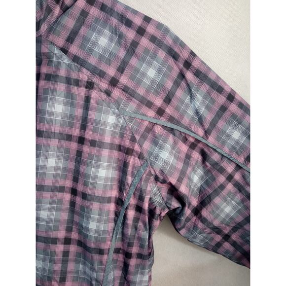 Sunice Weather Womens 1/4 Zip Pullover Windbreaker Pink Plaid Size Large - Picture 4 of 10